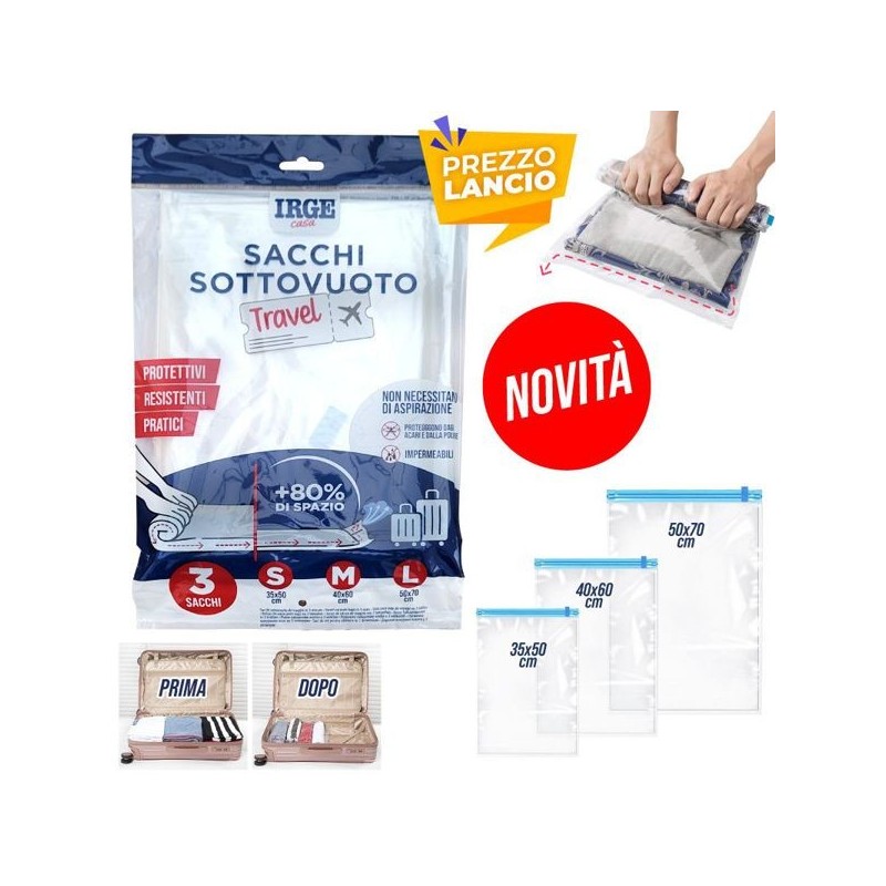 SET 3 sacchi sottovuoto travel | Starclean