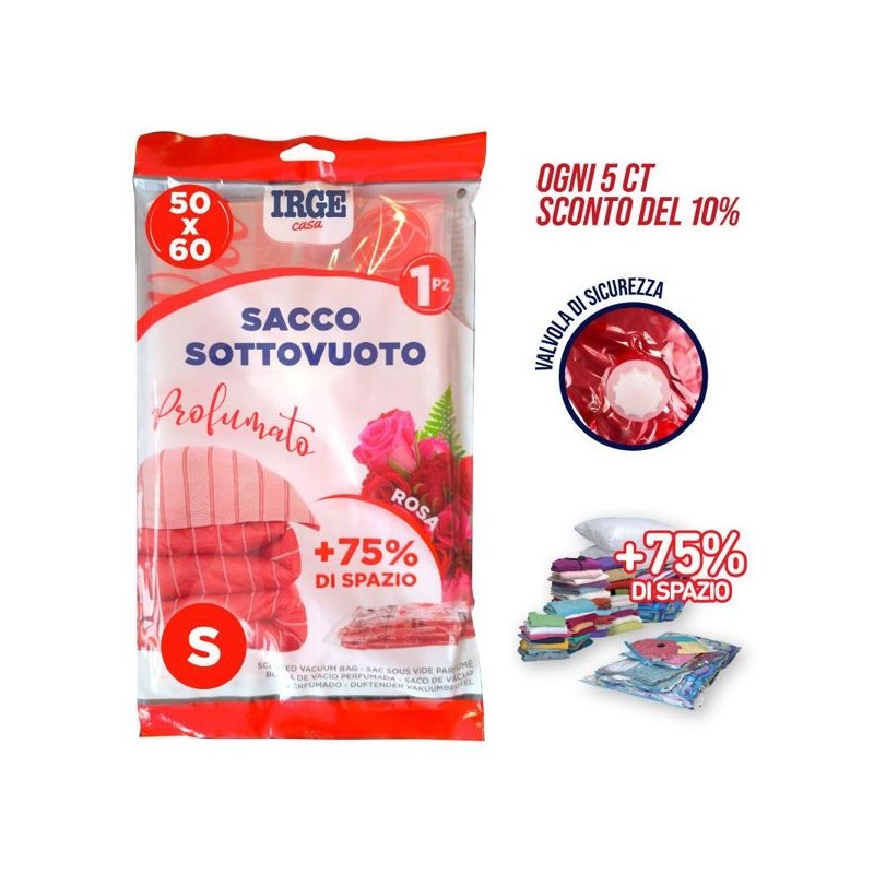 Sacco S. vuoto prof. 50x60 rosa | Starclean