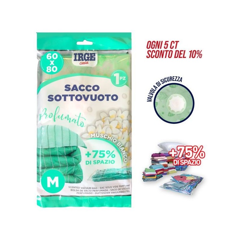 Sacco S. vuoto prof. 60x80 muschio | Starclean