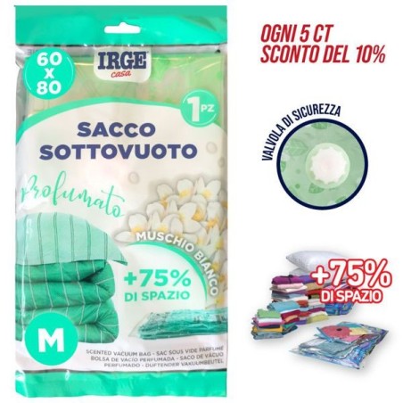 Sacco S. vuoto prof. 60x80 muschio | Starclean