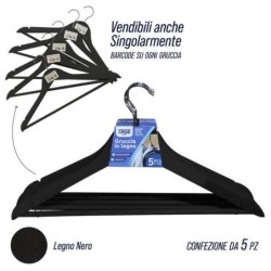 Ometti legno 5pz neri | Starclean