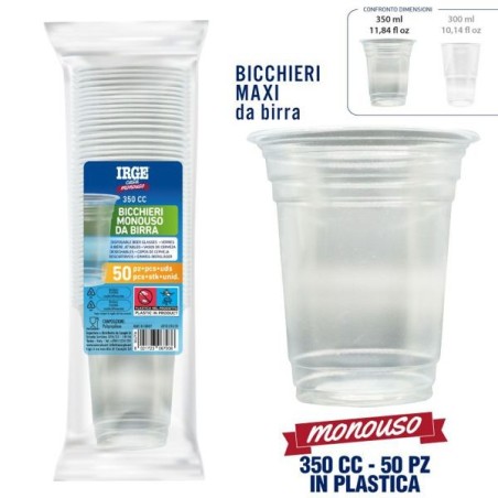 Bicchieri birra 350cc 50 pz | Starclean