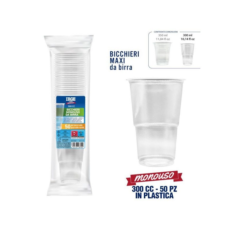 Bicchieri birra 300cc 50pz | Starclean