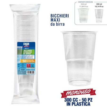 Bicchieri birra 300cc 50pz | Starclean