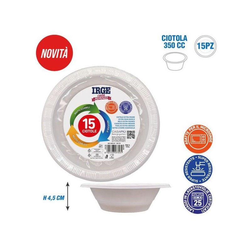 Ciotoline bianche 12oz 15pz | Starclean