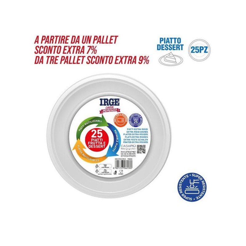 Piatti riutilizz. dessert 25pz D17 | Starclean