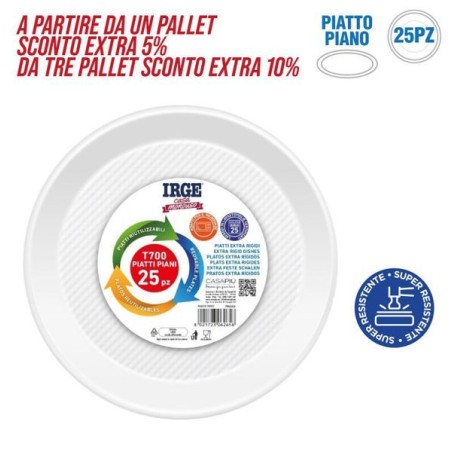 Piatti riutilizz. piani 25pz D22 | Starclean