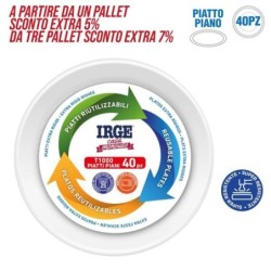 Piatti riutilizz. piani 40pz D22 | Starclean