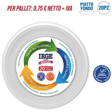 Piatti riutilizz. fondi 20pz D22 | Starclean