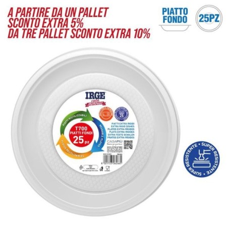Piatti riutilizz. fondi 25pz D22 | Starclean