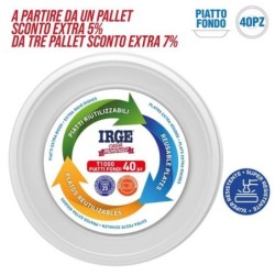 Piatti riutilizz. fondi 40pz D22 | Starclean