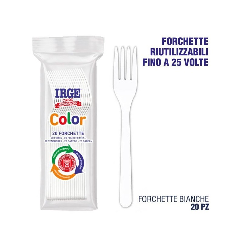 Forchetta PP bianco 20 pz | Starclean