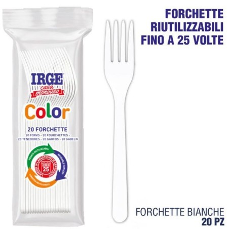 Forchetta PP bianco 20 pz | Starclean