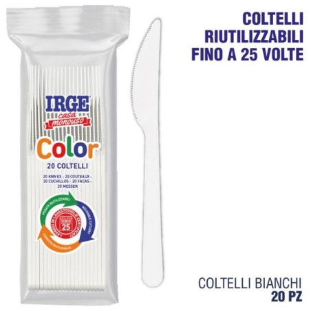 Coltello PP bianco 20 pz | Starclean