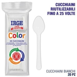 Cucchiaino PP bianco 20 pz | Starclean