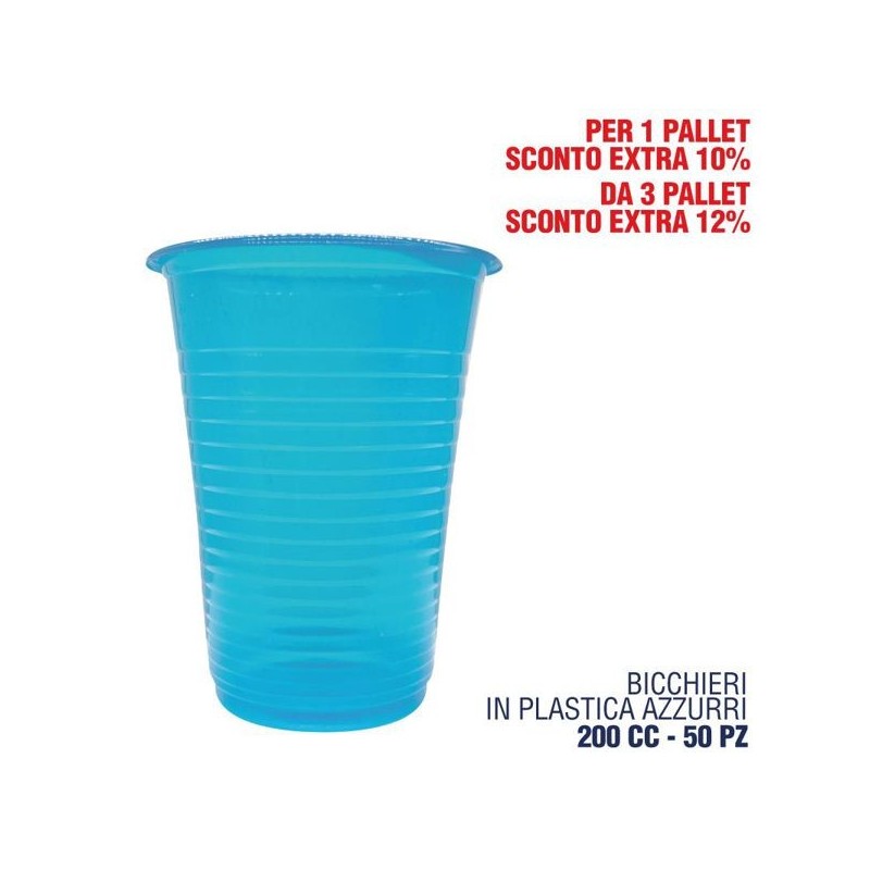 Bicchieri azzurro baby 200cc 50pz | Starclean