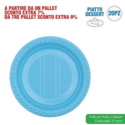 Piatti dessert azzurro baby 20 pz | Starclean