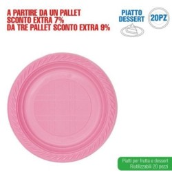 Piatti dessert rosa 20 pz | Starclean