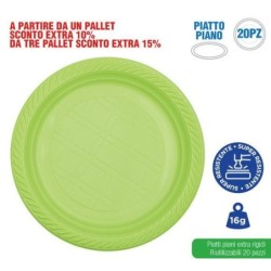 Piatti piani verde 20 pz | Starclean