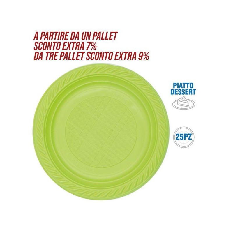 Piatti dessert verde 20 pz | Starclean
