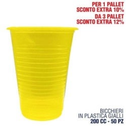 Bicchiere giallo 200cc 50pz | Starclean