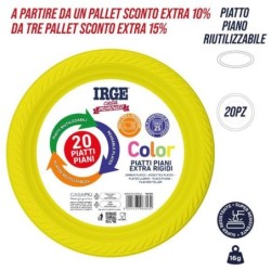 Piatti piani giallo 20 pz | Starclean