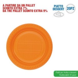 Piatti dessert arancione 20 pz | Starclean
