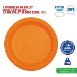 Piatti piani arancione 20 pz | Starclean