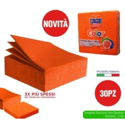Tovagliolo 2V 33x33 arancione 30pz | Starclean