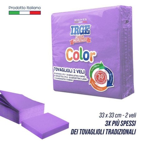 Tovagliolo 2V 33x33 viola 30 pz | Starclean