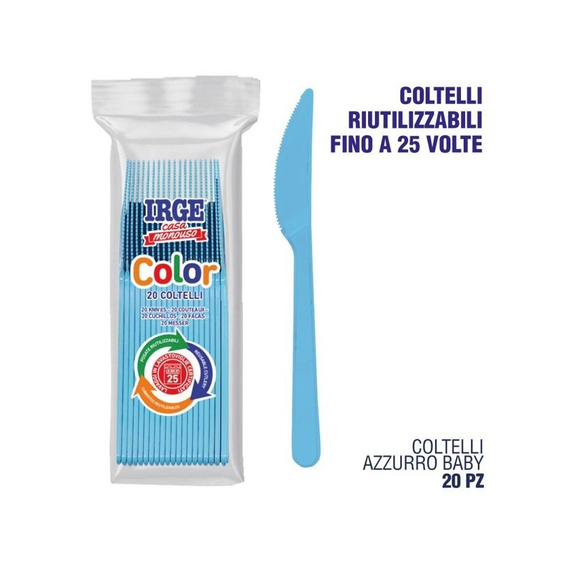 Coltello PP azzurro baby 20 pz | Starclean