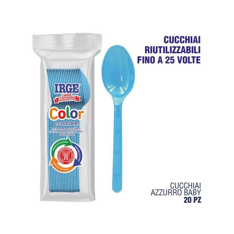 Cucchiaio PP azzurro baby 20 pz | Starclean