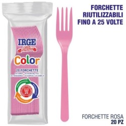 Forchetta PP rosa 20 pz | Starclean