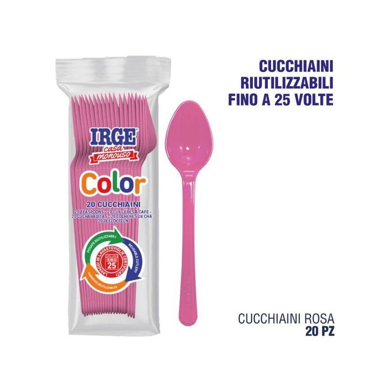 Cucchiaino PP rosa 20 pz | Starclean