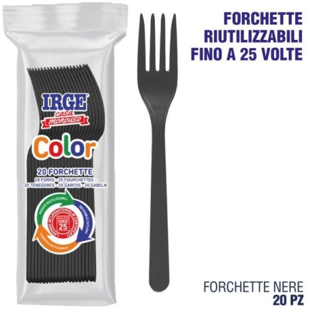 Forchetta PP nero 20 pz | Starclean