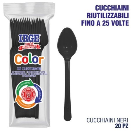 Cucchiaino PP nero 20 pz | Starclean