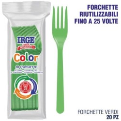 Forchetta PP verde 20 pz | Starclean