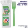 Forchetta PP verde 20 pz | Starclean