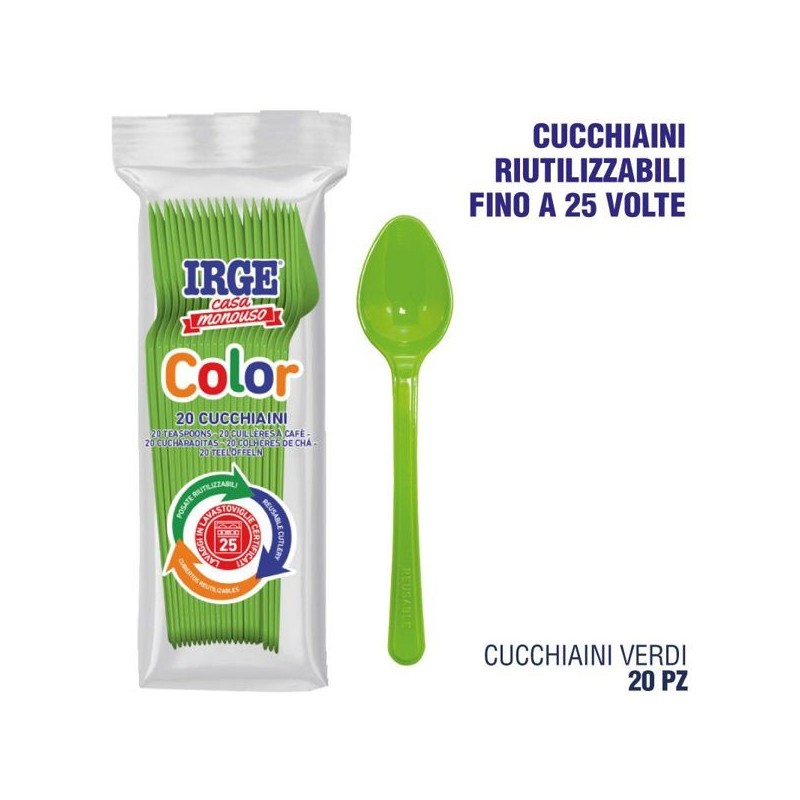 Cucchiaino PP verde 20 pz | Starclean