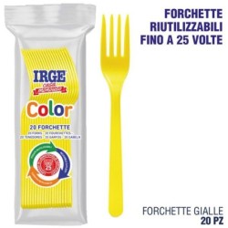 Forchetta PP giallo 20 pz | Starclean