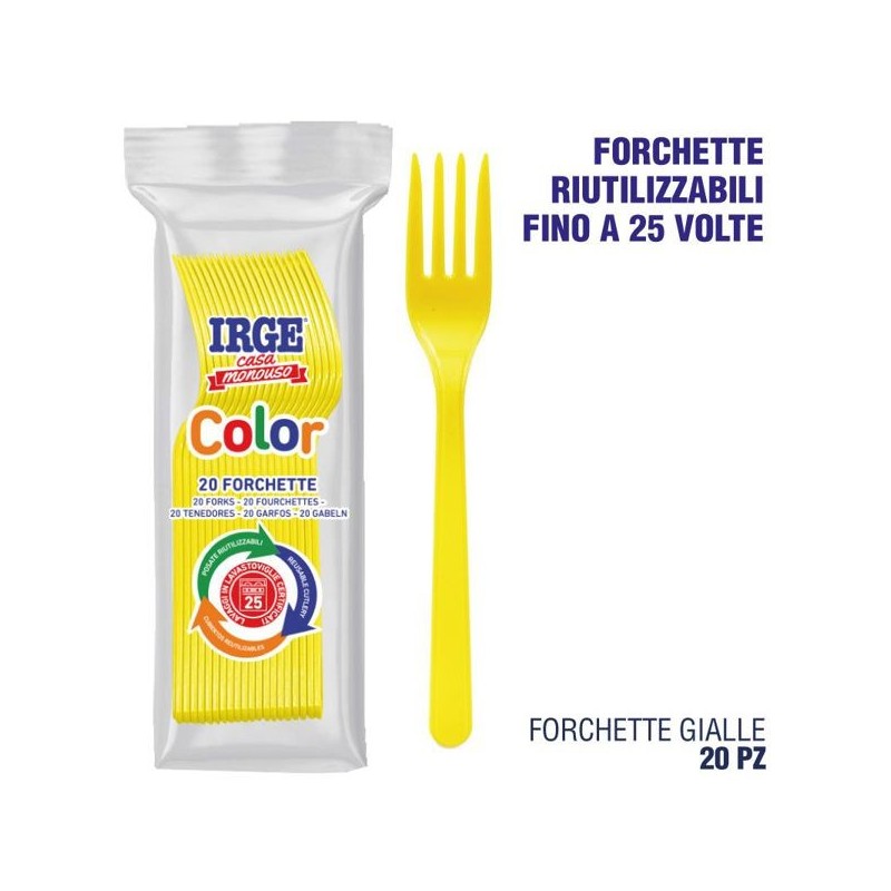 Forchetta PP giallo 20 pz | Starclean