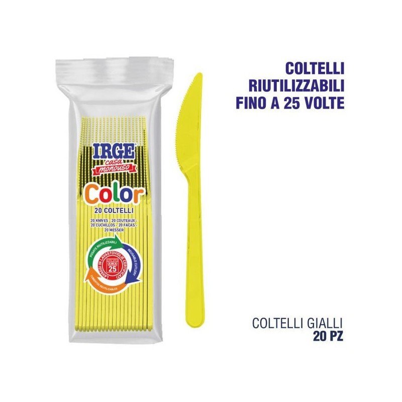Coltello PP giallo 20 pz | Starclean