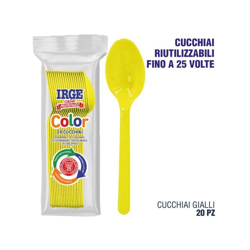 Cucchiaio PP giallo 20 pz | Starclean