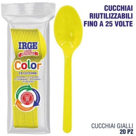Cucchiaio PP giallo 20 pz | Starclean