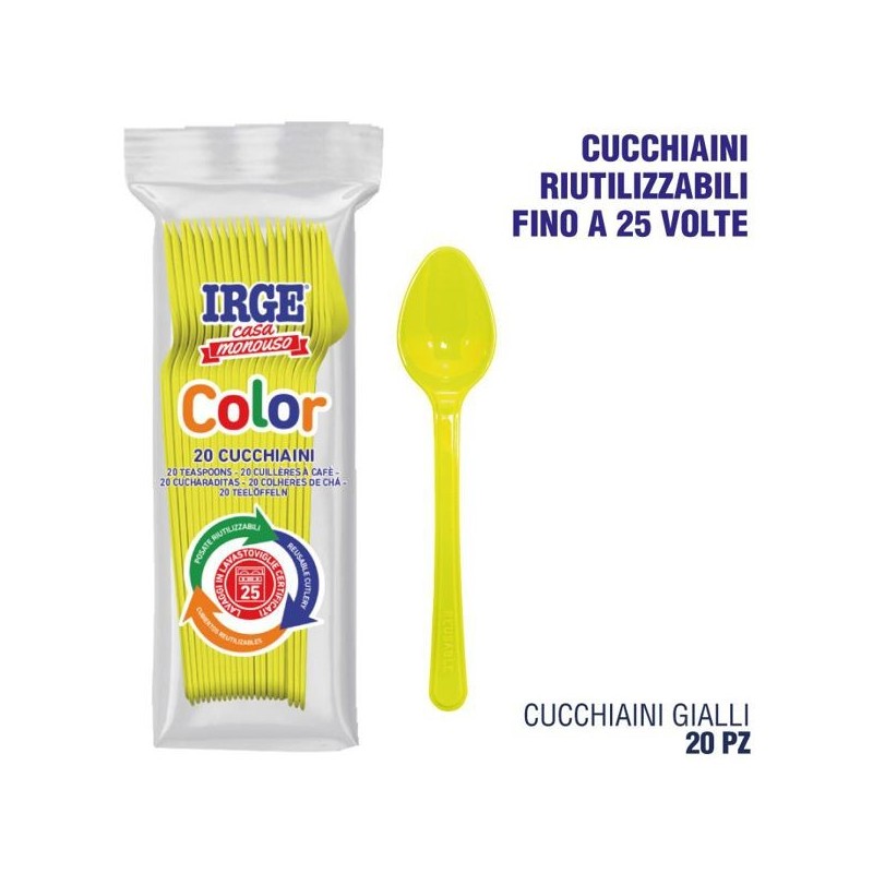 Cucchiaino PP giallo 20 pz | Starclean