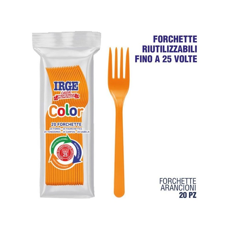Forchetta PP arancione 20 pz | Starclean