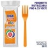 Forchetta PP arancione 20 pz | Starclean