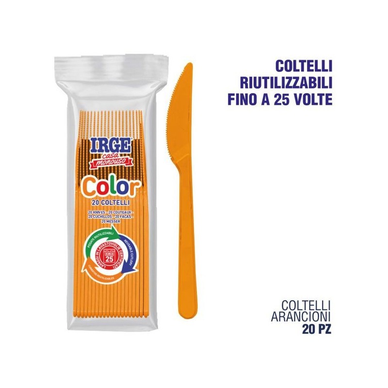 Coltello PP arancione 20 pz | Starclean