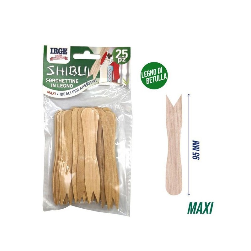 Forchettine aperitivo legno 25pz 9,5 | Starclean