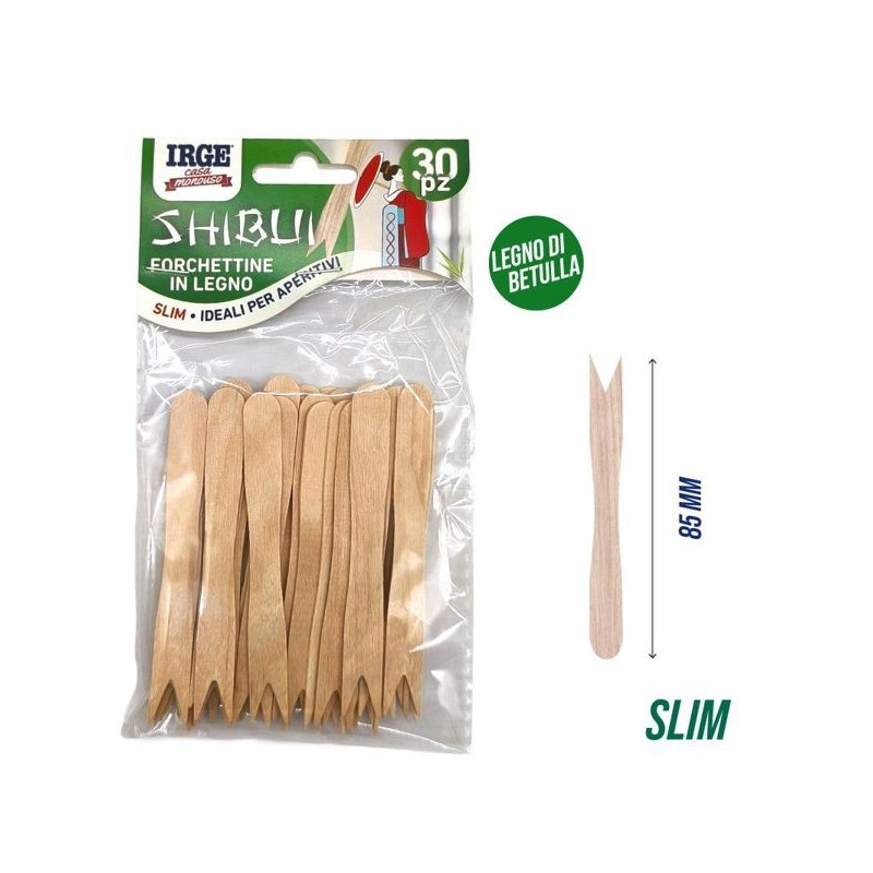 Forchettine aperitivo legno 30pz 8,5 | Starclean